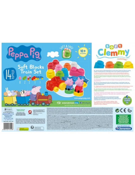 Clementoni 17249 Clemmy baby - Peppa Pig vláčik s kockami