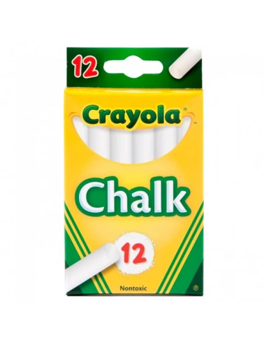 Crayola Kriedy na tabuľu biele 12ks
