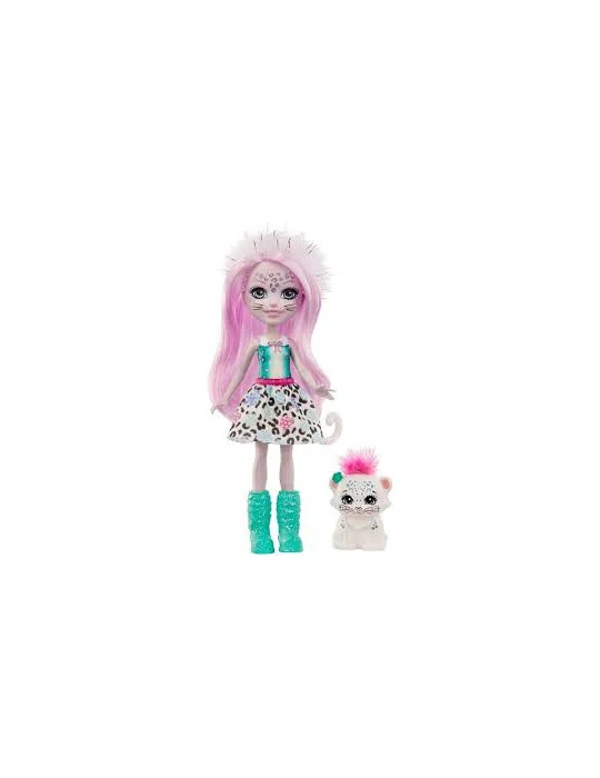 Mattel FNH22-GJX42 Enchantimals bábika Sybill Snow a snežný leopard Flake
