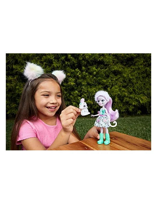 Mattel FNH22-GJX42 Enchantimals bábika Sybill Snow a snežný leopard Flake