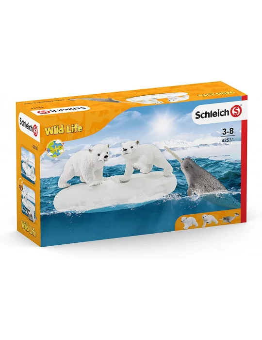 Schleich 42531 set ľadové medvede - kĺzanie