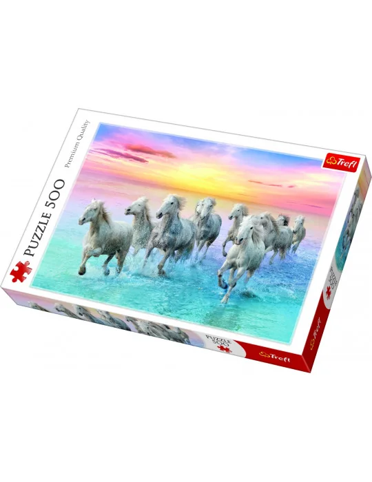 Trefl 37289 Puzzle 500 dielov Cválajúce kone na pláži