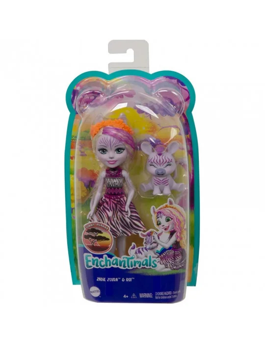 Mattel FNH22-GTM27 Enchantimals bábika Zadie Zebra a Ref