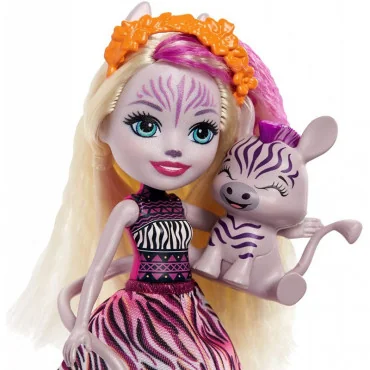 Mattel FNH22-GTM27 Enchantimals bábika Zadie Zebra a Ref