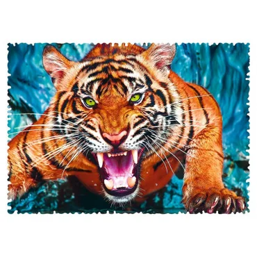 Trefl 11110 Puzzle Crazy Shapes 600 dielov Útočiaci tiger