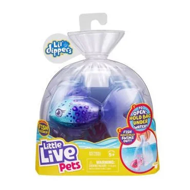 Little Live Pets Plávajúca rybka fialová s bodkami