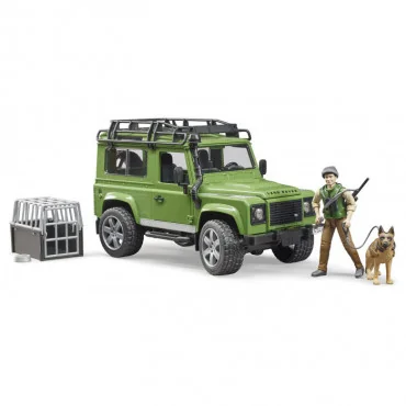 Bruder 02587 terénne auto Land Rover Defender s figúrkou a so psom