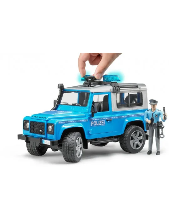 Bruder 02597 policajné auto Land Rover Defender s policajtom