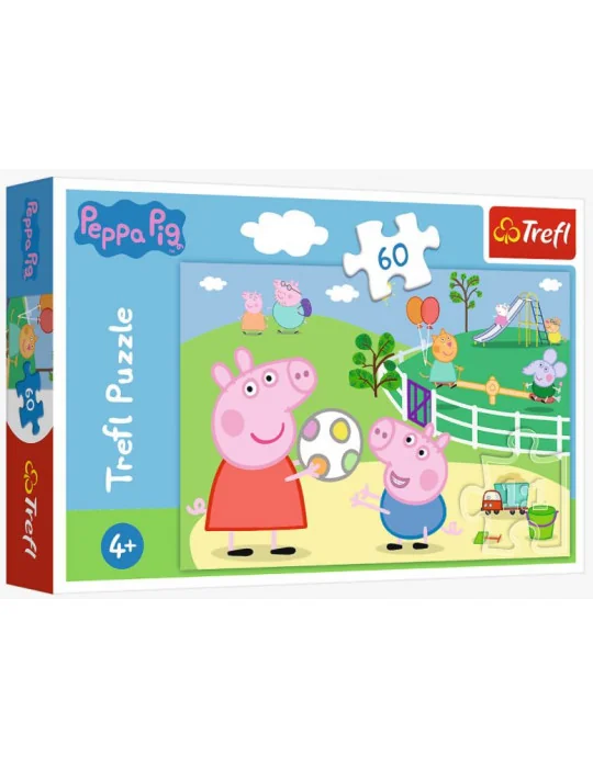 Trefl 17356 Puzzle 60 dielov Peppa Pig na ihrisku