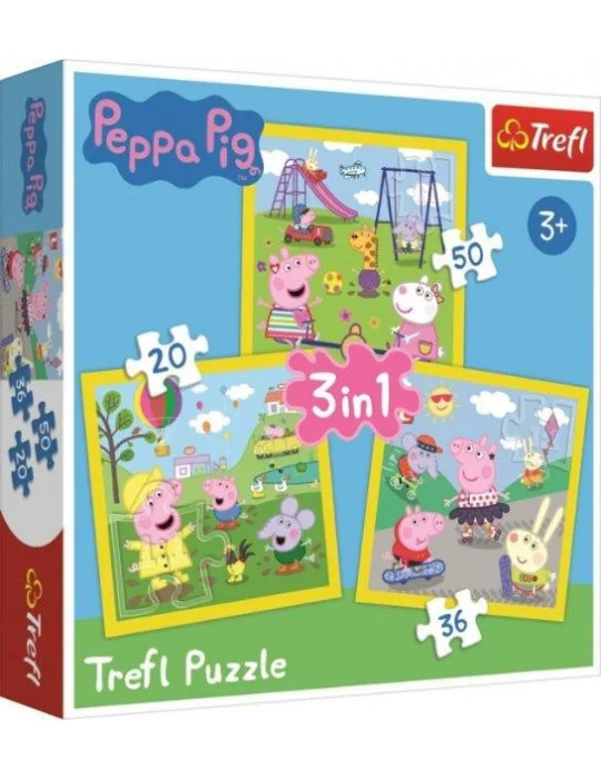 Trefl 34849 Puzzle 3v1 Peppa Pig 20x36x50 dielov