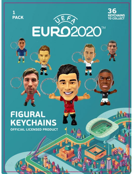 Prívesok na kľúče UEFA Euro 2020 3D figúrka futbalistu