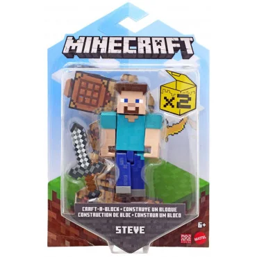 Mattel GTP13 Minecraft 8 cm figúrka Steve s mečom