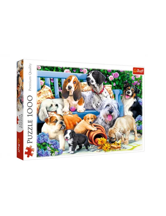 Trefl 10556 Puzzle 1000 dielov Šťastné psy v záhrade