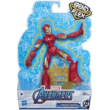 Hasbro E7377-E7870New Avengers figúrka Bend and Flex Iron man