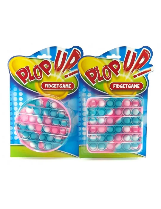 POP IT 36-28 bublín Spoločenská hra Plop Up 13 cm Farebný kruh - štvorec