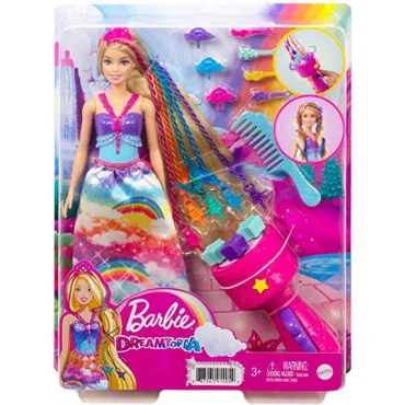 Mattel GTG00 Barbie Princezná s farebnými vlasmi herný set