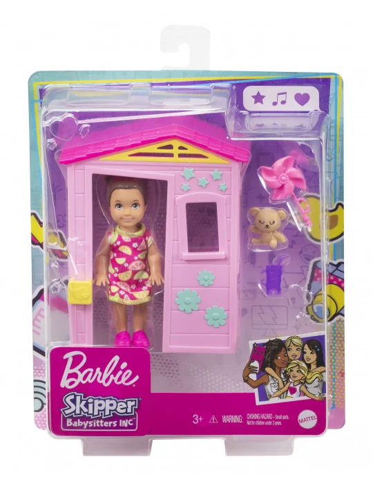 Mattel FXG97 Barbie príbeh z denníku pestúnky Dievčatko s domčekom