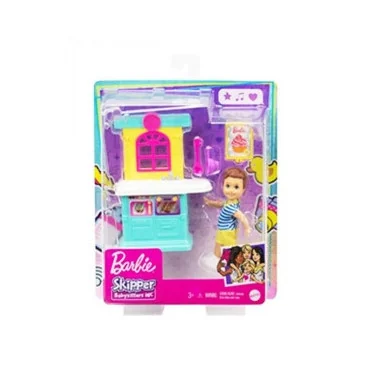 Mattel FXG97 Barbie príbeh z denníku pestúnky Chlapček s kuchynkou