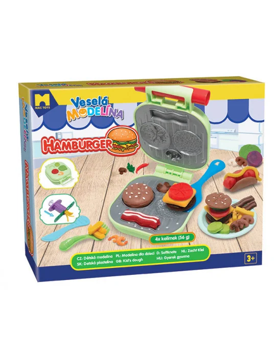 Mac toys Veselá plastelína burger 4x56g