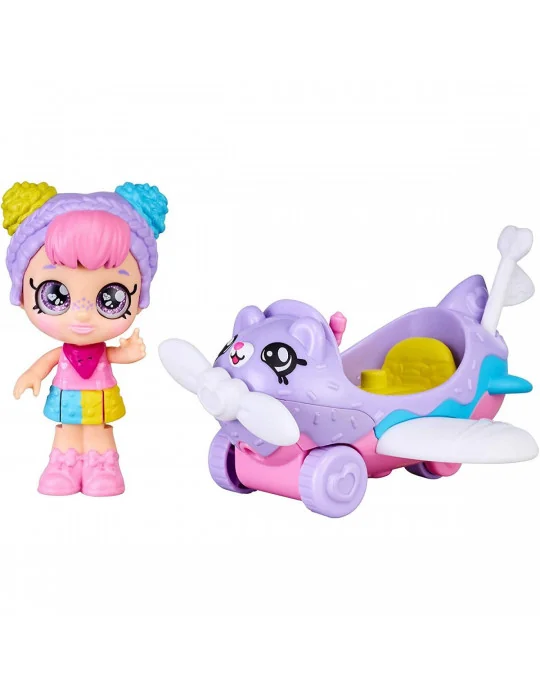 TM Toys Kindi Kids Mini bábika Rainbow Kate s lietadlom