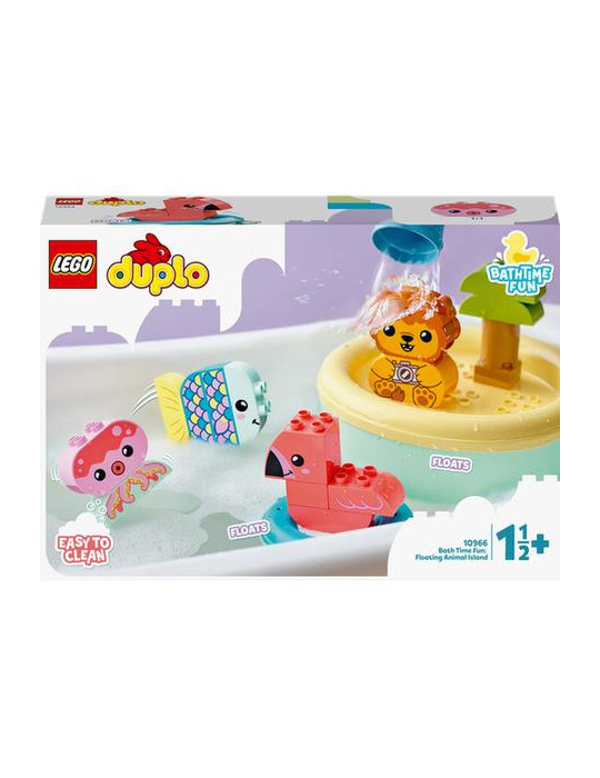 LEGO 10966 DUPLO Zábava vo vani : Plávajúci ostrov so zvieratkami