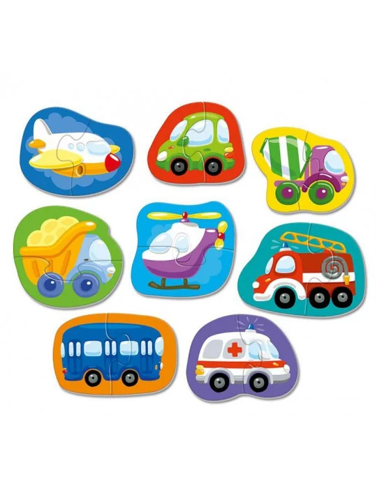Puzzle baby 8x2 Outline puzzle polovice - transport