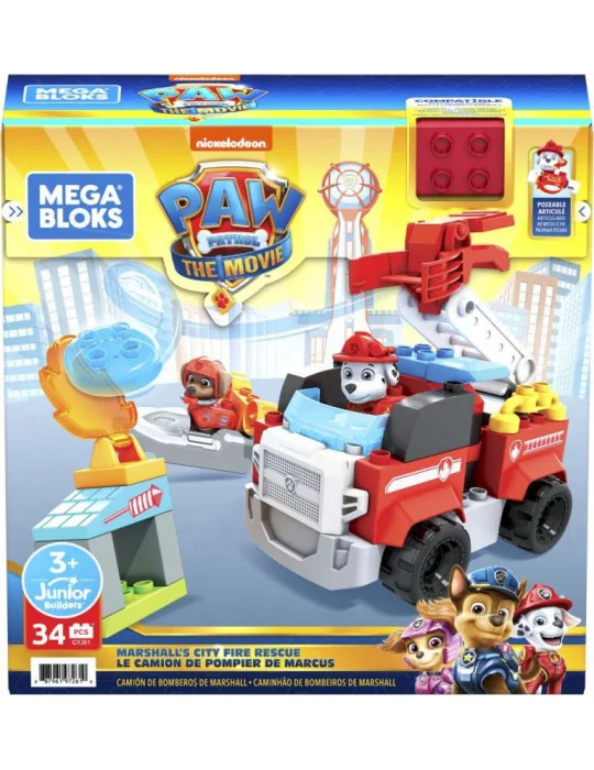 Mattel GYJ01 Mega Bloks Paw Patrol Film - Labková patrola Marchallov hasičský voz