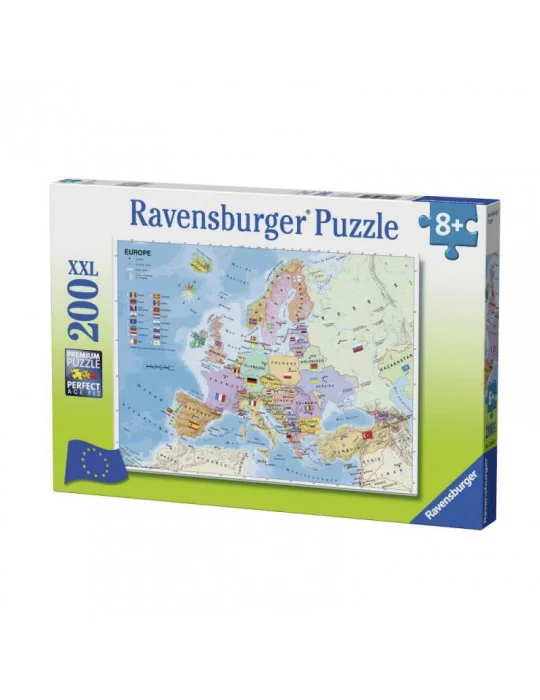 Ravensburger 12841 Puzzle 200 XXL dielov Mapa Európy