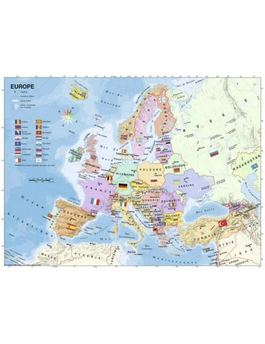 Ravensburger 12841 Puzzle 200 XXL dielov Mapa Európy