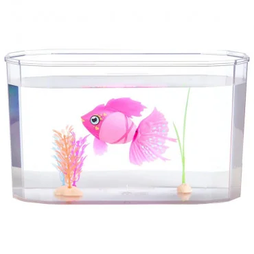 Little Live Pets Plávajúca rybka s akváriom ružová