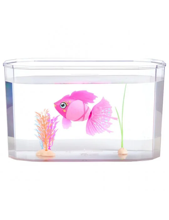 Little Live Pets Plávajúca rybka s akváriom ružová