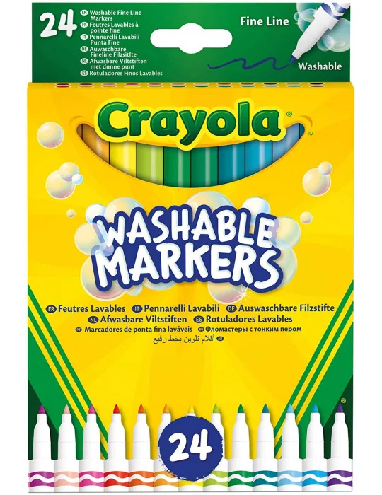 Crayola 58-6571 24 umývateľných fixiek s jemným hrotom