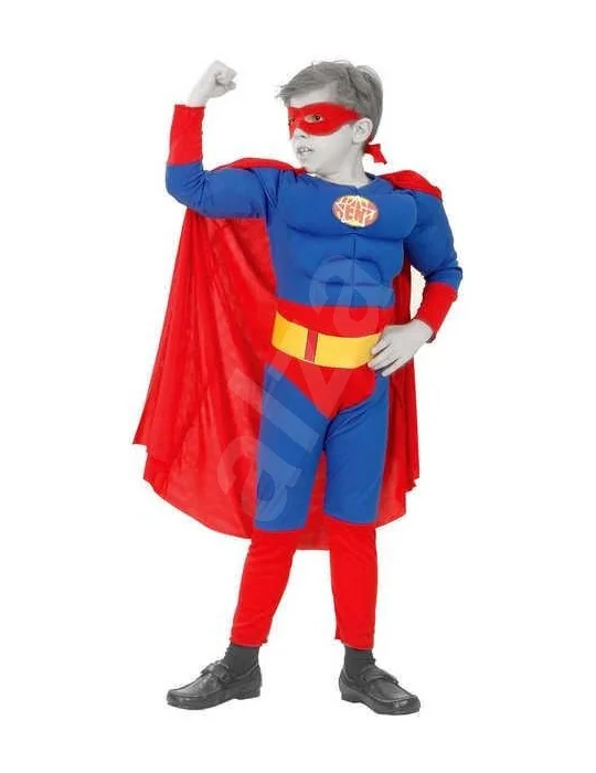 Made 55462 - Kostým Superman s vypchatými svalmi 120-130