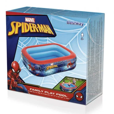Bestway 98011 Rodinný nafukovací bazén obdĺžnikový Spiderman - 200x146x48 cm