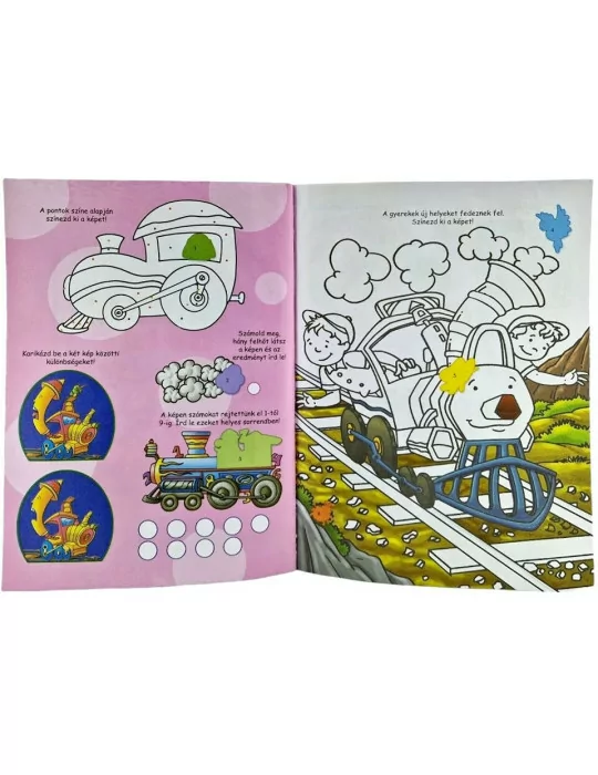 Foni book 101 fejtörő matricákkal - Közlekedési eszközök - színező és foglalkoztató füzet