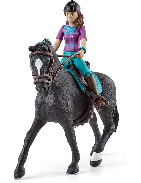 Schleich 42541 jazdkyňa Lisa s pohyblivými kĺbmi na koni