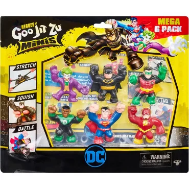 Heroes of Goo Jit Zu nyújtható DC akciófigura szett - 6 db-os DC Heroes - The Flash, Batman, Superman, The Joker, Green Lantern 