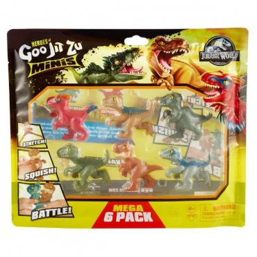 Heroes of Goo Jit Zu Jurassic World nyújtható mini akciófigura szett - 6 db-os