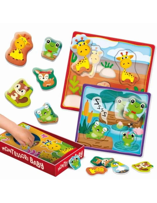Lisciani 92727 Montessori Baby Box PLAY FAMILY - Vkladačka mláďatá