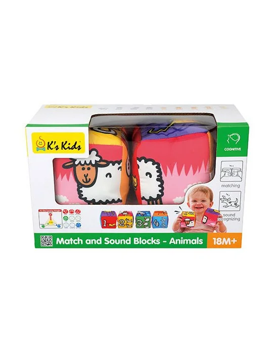 K´s Kids KA10755 Zábavné textilné kocky - Zvieratká 