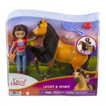 Mattel HHL11 Spirit Bábika s koňom Lucky a Spirit