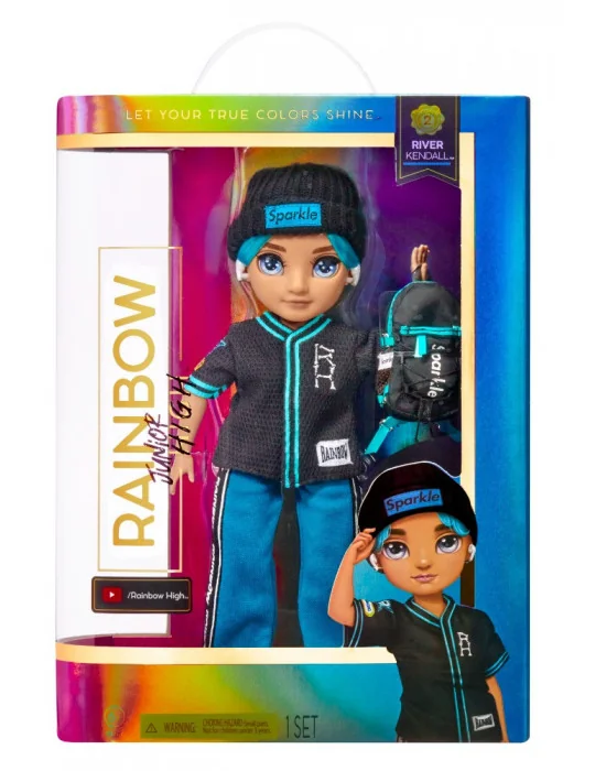 MGA 582991 Rainbow High Junior Fashion bábika, séria 2 – River Kendal