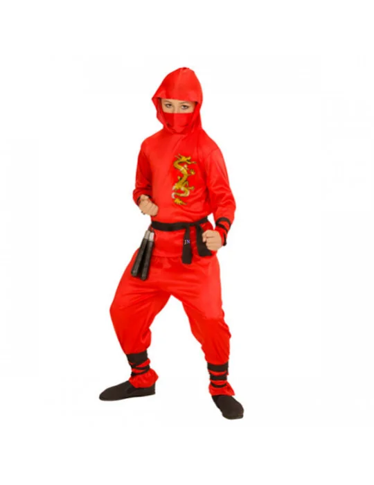Widmann 01336 - Kostým Ninja červený 128 S
