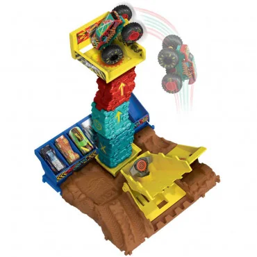 Mattel HNB94 Hot Wheels® Monster Trucks Aréne: Semifinále Demo Derby Car Jump Challenge