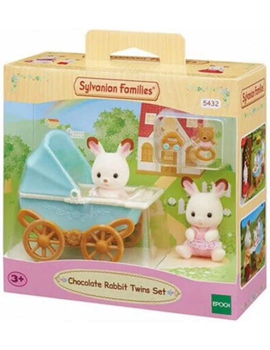 Sylvanian Families 5432 Dvojičky Chocolate králikov s kočíkom