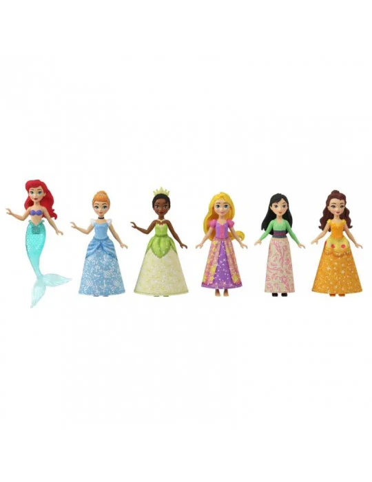 Mattel HLW91 Disney Princess Sada 6 malých bábik na čajovom večierku