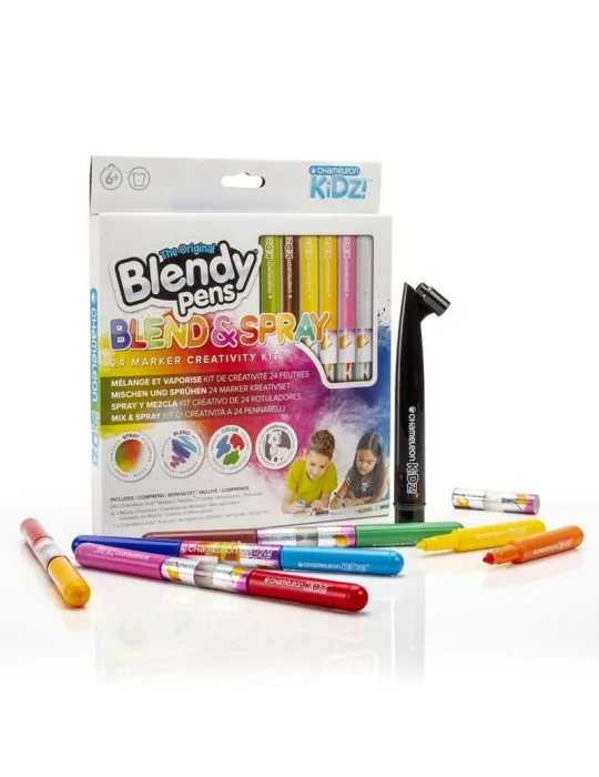 Detský set Chameleon Kidz Blendy pens - Blend & Spray 24ks tónovacích fixiek