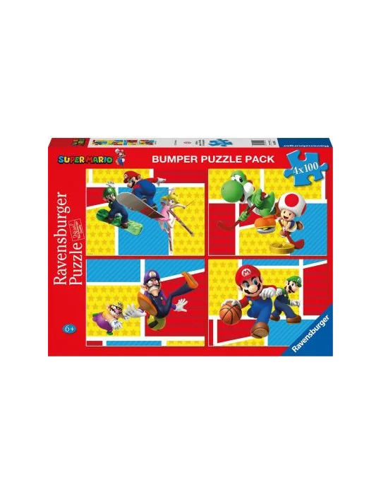 Ravensburger 051953 Puzzle 4x100 dielov Super Mario