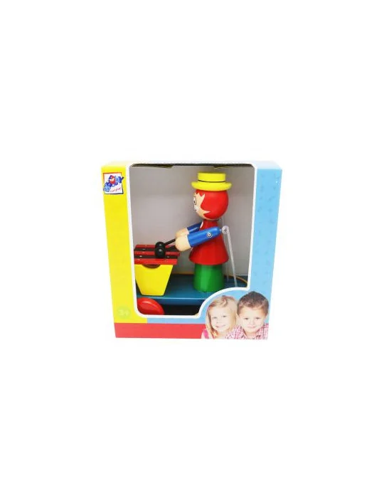 Woody 90198 Ťahací klaun so xylofónom