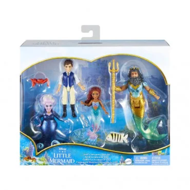 Mattel HLX19 The Little Mermaid Malá morská víla Ariel s kamarátmi - Sada 6 malých bábik